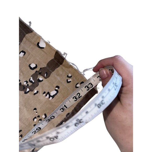 Fashion Nova Mens Multi Cargo Pocket Pants Sz 34 Straight Tan Brown Camo - Picture 7 of 7